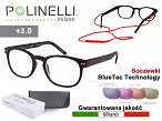 Okulary korekcyjne do czytania POLINELLI 301 Moc: + 3.00