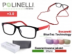 Okulary korekcyjne do czytania POLINELLI 100 Moc: + 3.00
