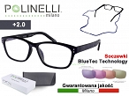 Okulary korekcyjne do czytania POLINELLI 200 Moc: + 2.00
