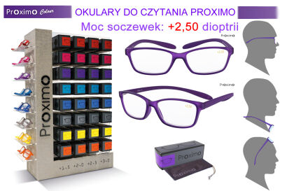 PROXIMO 57 C08 +2.50 Korekcyjne okulary do czytania 