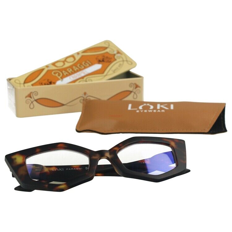 Korekcyjne okulary do czytania i komputera Blue Block ITALY Loki Paraggi Tortoise +3.5