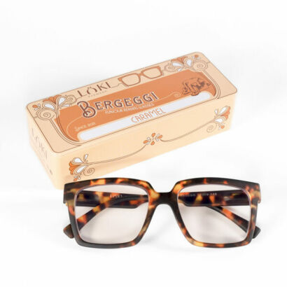 Korekcyjne okulary do czytania i komputera Blue Block ITALY Loki Bergeggi Tortoise +3.50