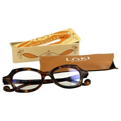 Korekcyjne okulary do czytania i komputera Blue Block ITALY Loki Bordighera Tortoise +1.0