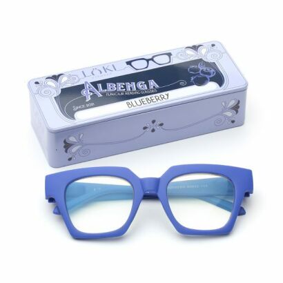 Korekcyjne okulary do czytania i komputera Blue Block ITALY Loki Albenga Blue +3.00