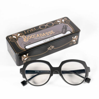 Korekcyjne okulary do czytania i komputera Blue Block ITALY Loki Boccadasse Black +3.00
