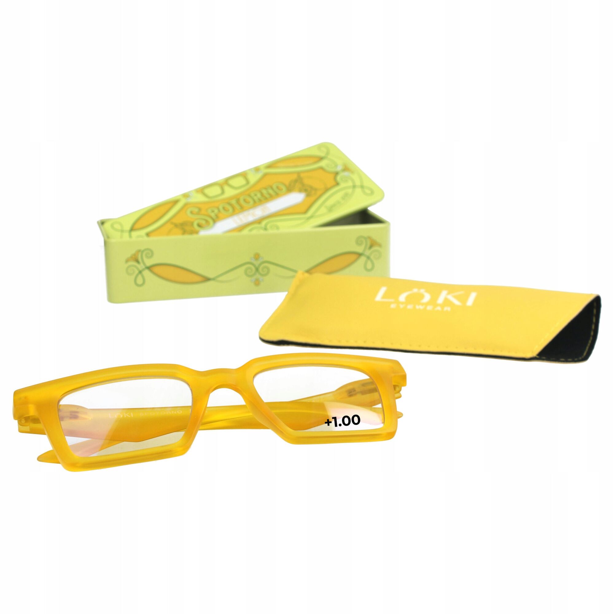 Korekcyjne okulary do czytania i komputera Blue Block ITALY Loki Spotorno Honey +1.0 - 2