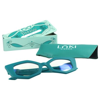Korekcyjne okulary do czytania i komputera Blue Block ITALY Loki Paraggi Petrol +2.0