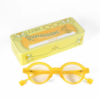 Korekcyjne okulary do czytania i komputera Blue Block ITALY Loki Riomaggiore Light Yellow +1.50
