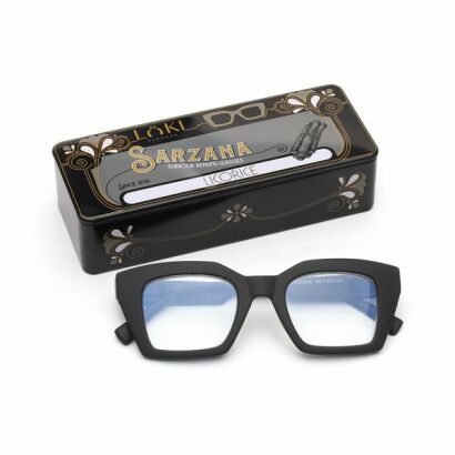 Korekcyjne okulary do czytania i komputera Blue Block ITALY Loki Sarzana Black +3.50