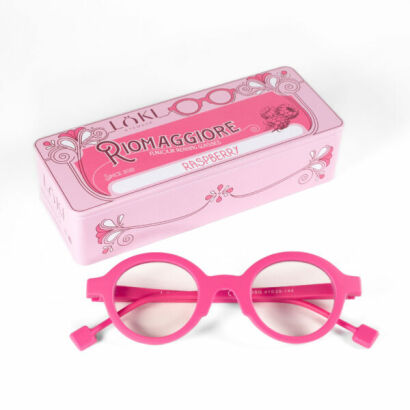 Korekcyjne okulary do czytania i komputera Blue Block ITALY Loki Riomaggiore Funny Pink +3.50