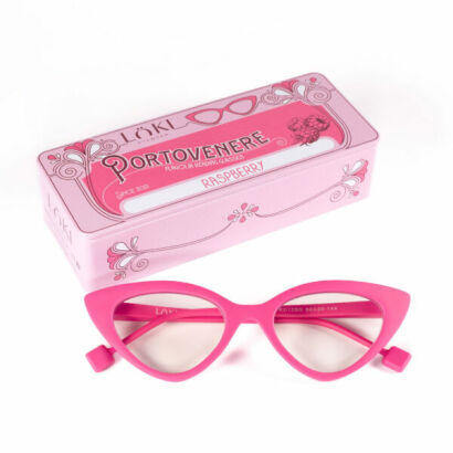 Korekcyjne okulary do czytania i komputera Blue Block ITALY Loki Portovenere Funny Pink +2.50