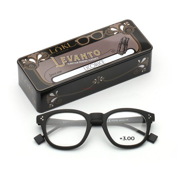 Korekcyjne Okulary do czytania Loki Levanto Black +3.0