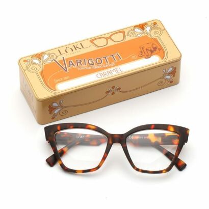 Korekcyjne okulary do czytania i komputera Blue Block ITALY Loki Varigotti Tortoise +3.5