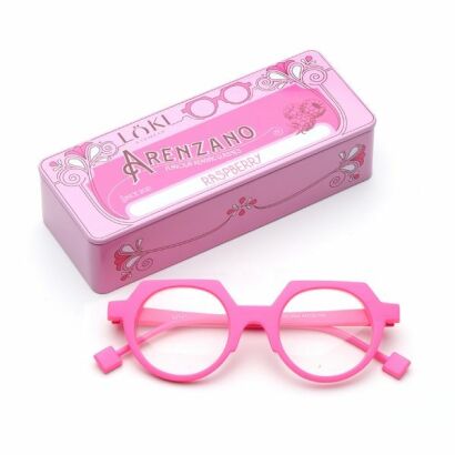 Korekcyjne okulary do czytania i komputera Blue Block ITALY Loki Arenzano Solid Pink +3.5