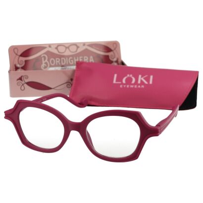 Korekcyjne okulary do czytania i komputera Blue Block ITALY Loki Bordighera Bordeaux +2.5