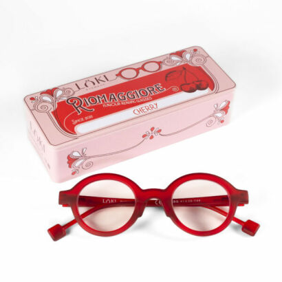 Korekcyjne okulary do czytania i komputera Blue Block ITALY Loki Riomaggiore Rubin +3.50