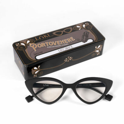 Korekcyjne okulary do czytania i komputera Blue Block ITALY Loki Portovenere Black +1.00